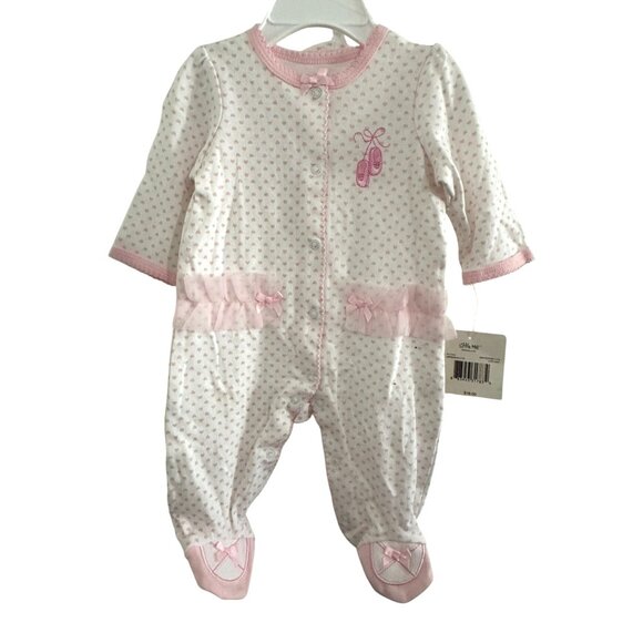 Baby Girls Little Footed Romper W/ Hat 3-6M Set of 2 - Picture 1 of 7